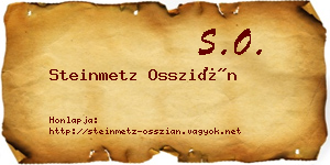 Steinmetz Osszián névjegykártya